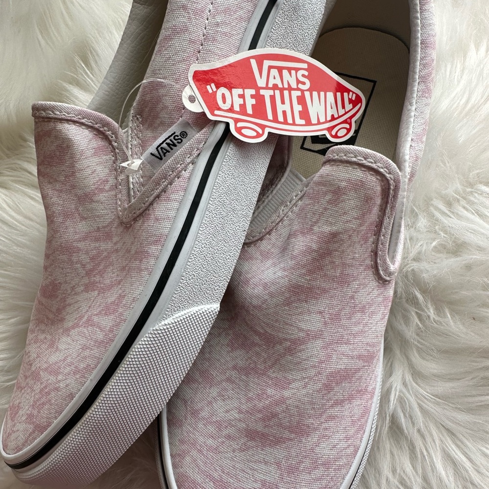 Vans unisex checkerboard slip-on color pink and cream size men/6 women/7.5 - Picture 7 of 7